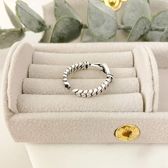 925 Sterling Silver Buckle Ring Stackable Ring Dainty Ring Band Thin Ring - Picture 8 of 10